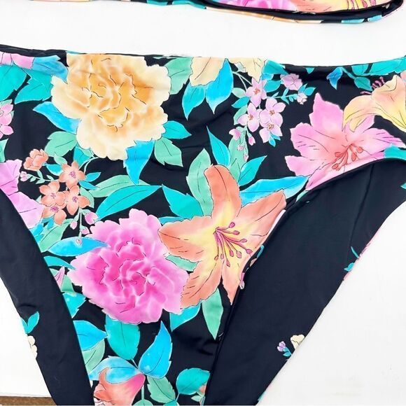 Billabong Tropic Time Reversible Floral High Waist Bikini Set XL - Picture 3 of 7